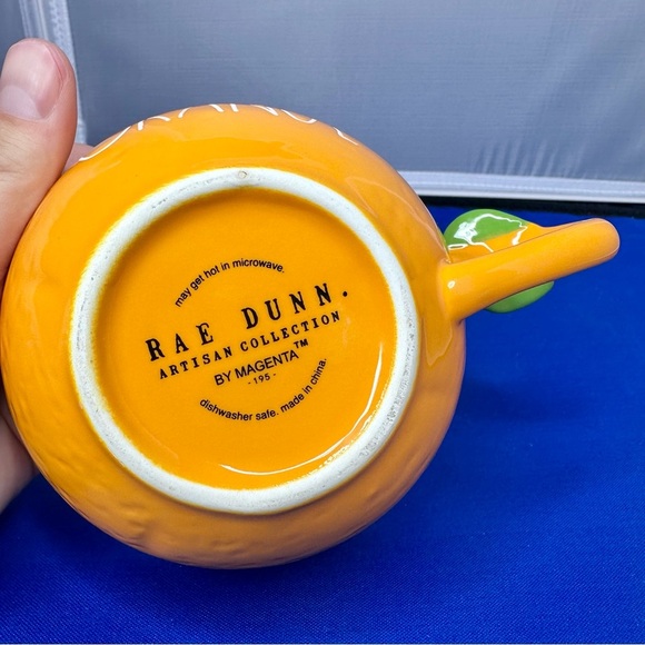 Rae Dunn Orange Slice shaped Juice Mug Tea Cup - Fruit Citrus Farmhouse Chic - Picture 5 of 8